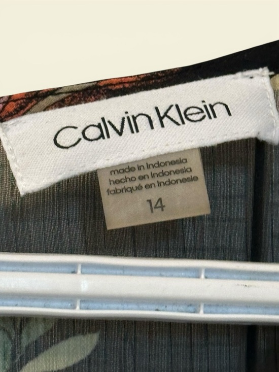 🌻 Calvin Klein Sleeveless Floral High-Low Dress #500 - Picture 12 of 14